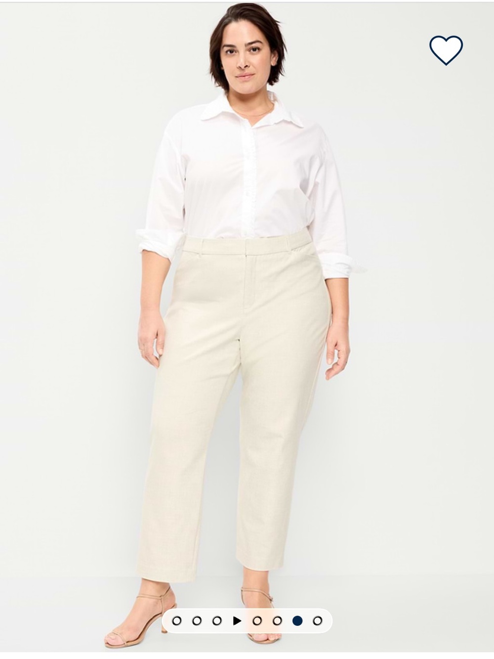 Old Navy Women’s Pixie Tailored White Stretch Trousers Plus - Size 28